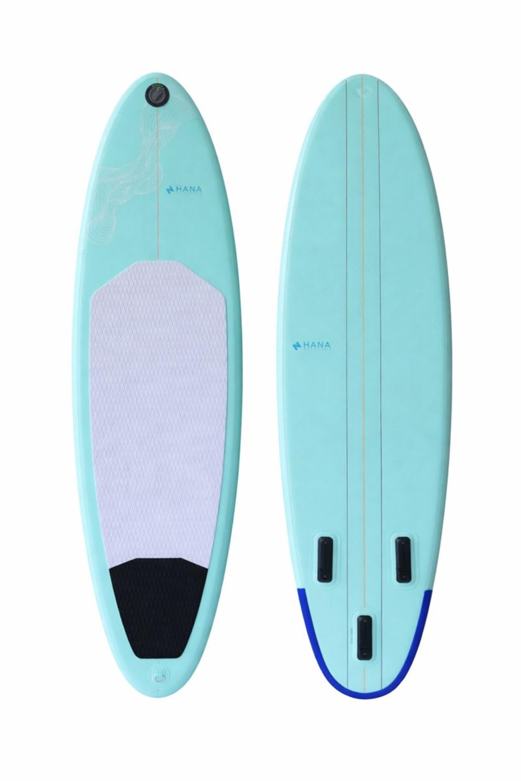 HANA Aufblasbares Surfboard 7'8 Premium - kompaktes & stabiles Surfboard für Anfänger - Schnelle Montage Slide-in Drives - Ultra-Stitch Technologie (234 cm)