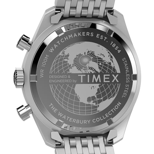 Image of TIMEX Waterbury Traditional Analog Silver Round Dial & Silver Stainless Steel Bracelet Band Water Resistant Men's Wrist Watch - TW2Y18700IK