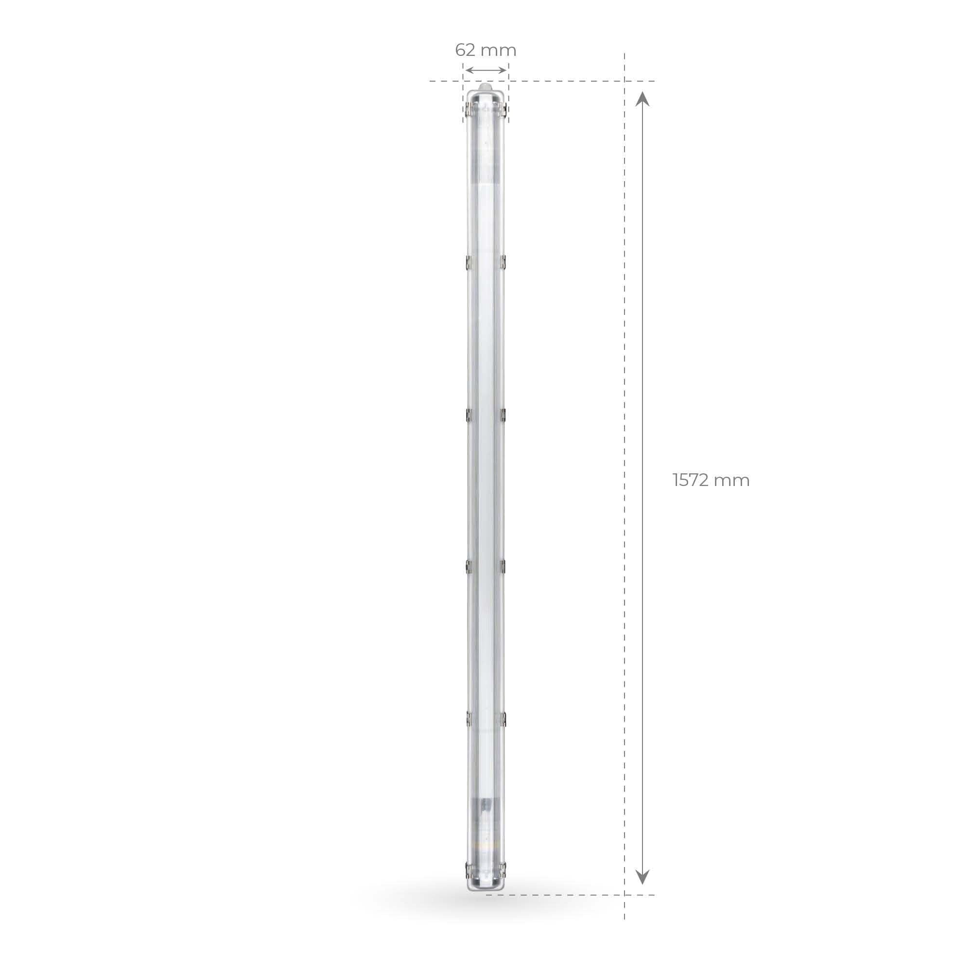 Ledvion - Boîtier de Reglette, 150cm, IP65, Sans tube LED, éclairage de garage, entrepôt, d'atelier, lampe de cave