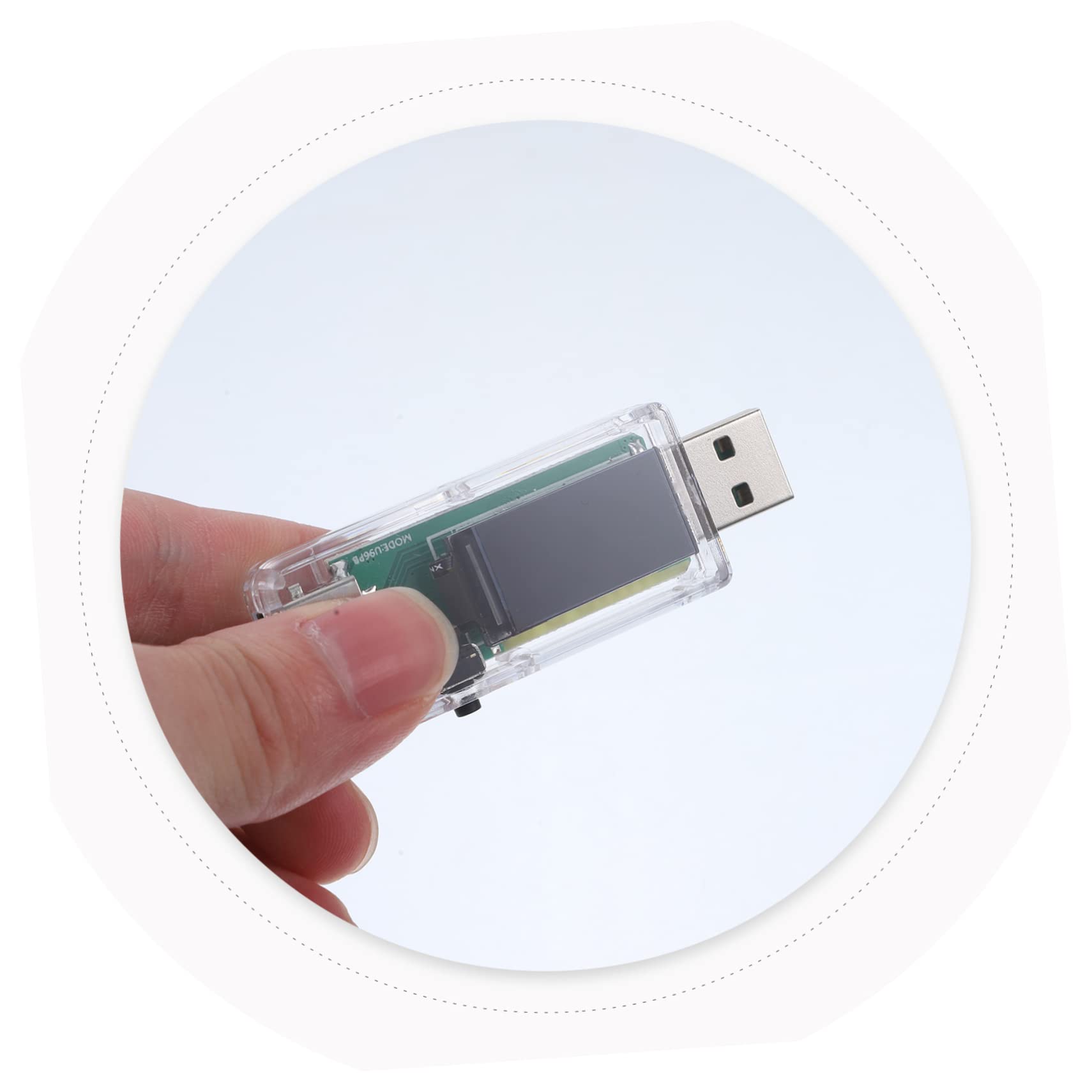 Tofficu 5 Stück USB-Tester Spannungsmesser Spannungsdetektor Spannungsprüfer Stift stromverbrauchsmesser Volt-Ampere-Meter elektrischer Spannungsprüfer Abs Transparent