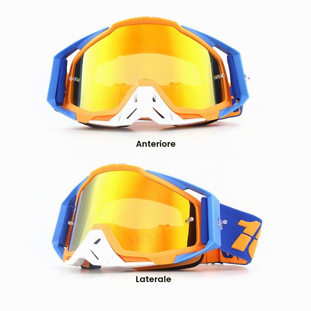 Occhiali Ciclismo Uomo Occhiali Da Moto Ciclismo Antivento Maschera Protettiva Sci E Motocross 100% Downhill Per Esterni