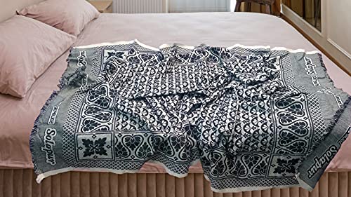 Cotton, Single Size, Solapur Chaddar Blanket for Daily use, Bottle Green Color, Pack of 1