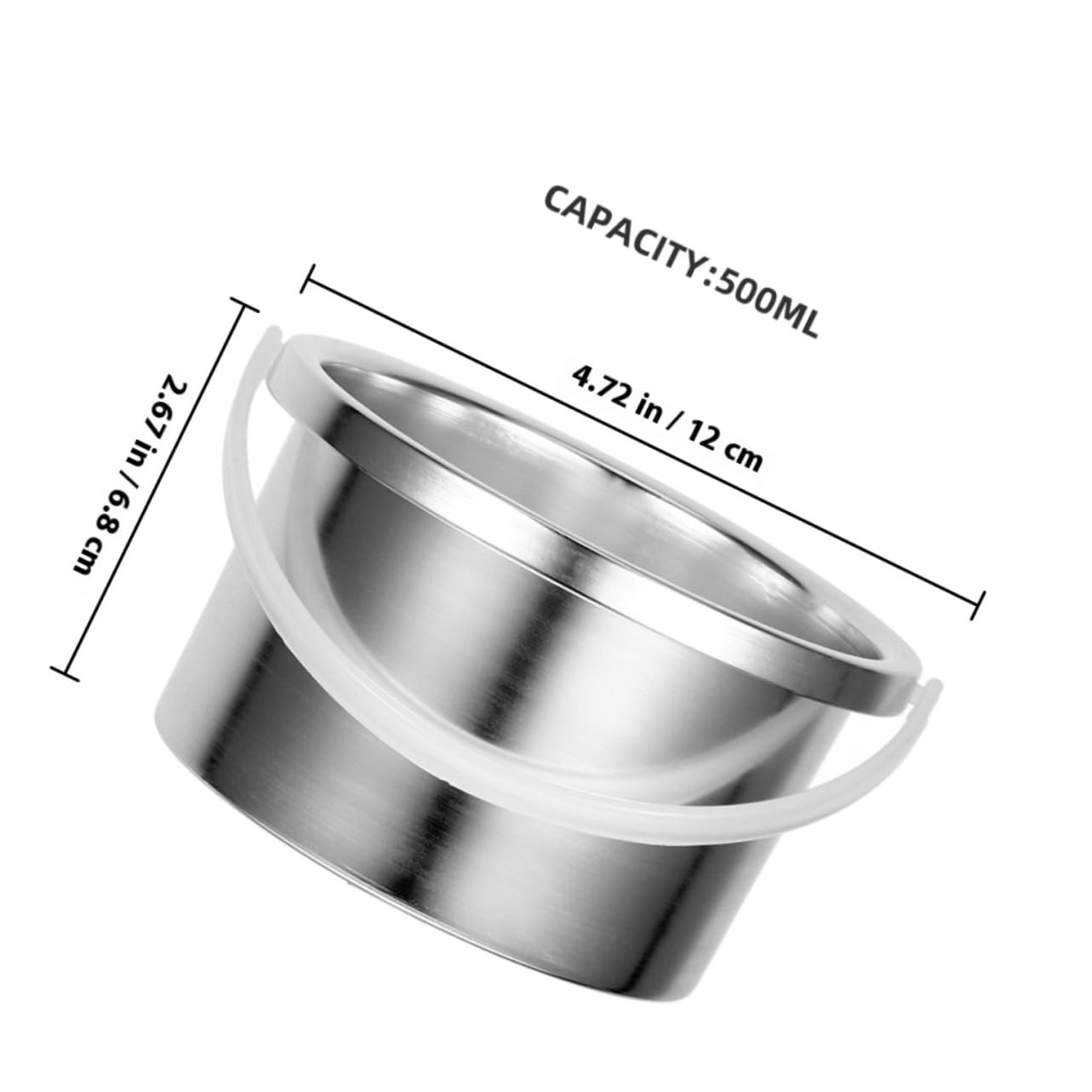 Mobestech Recipiente de Cera de Repuesto de 500Ml en Aleación de Aluminio Calentamiento Uniforme y Diseño Portátil para Uso Profesional y Doméstico, Pack de 2 Piezas
