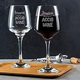  Personalisiertes Harry Potter Weinglas, Harry Potter Geschenke, Valentinstag Geschenk für sie, Accio Wein, witziges Wein Geschenk Weihnachtsgeschenk