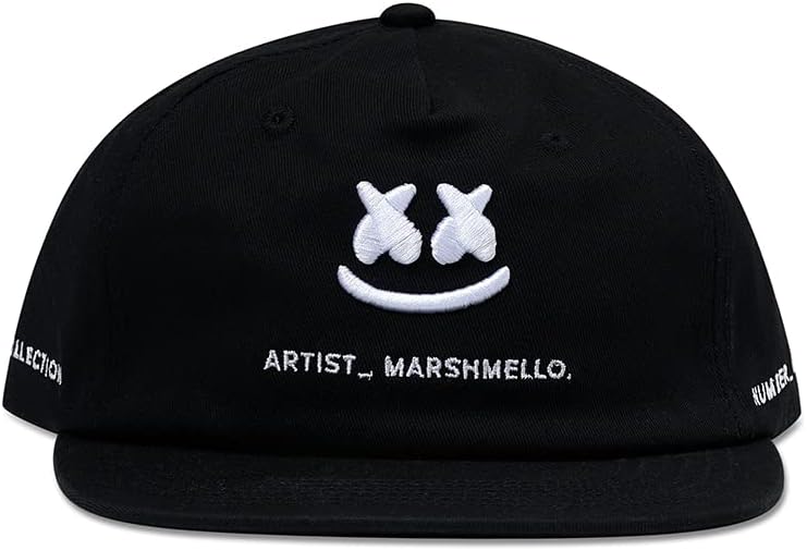 Marshmello - Mello Core Strapback, Five Panel, Adjustable Strap, Smile