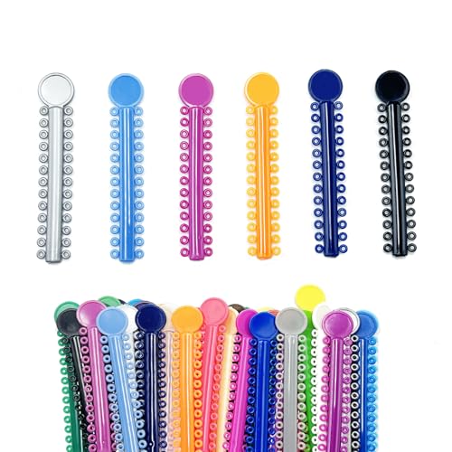 Lot de 1040 bandes orthodontiques pour ligatures, orthodontiques, bandes élastiques, joint torique, multicolore