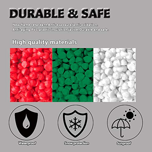 Aotoink 100Ft Extension Cable 3 Pin Wire Cord 30M 22Awg Hookup Electrical 3 Color Wire Stranded Tinned Copper Cord For Led Strips Ws2812B Ws2811 Dream Rgb Color 3528 5050,12/24V Dc Leds Rgb Lighting #TOP5