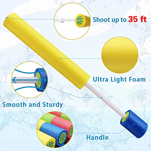 ToyerBee Water Gun for Kids, 8 Pack Super Foam Soaker Toys-Shoots Up to 35 Ft, Water Blaster Squirt, Water Cannon for 4.5.6.7 Year Old Boys& Girls& Adults, Summer Pool & Water Kids Toys