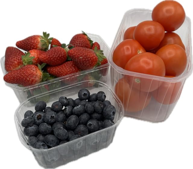Générique Cardon Emballages – Lot de 2 000 Barquettes transparentes 250 g en PET recyclé, Sans couvercle – Pour fraises, framboises, myrtilles et fruits rouges