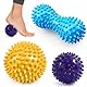 Igelball Massageball Set, Spiked Massage Ball Hart, Premium Massageball Set, Massagebälle mit Noppen,für Rücken Beine Füße Hände, Stress Reflexzonen, 3er Igelball