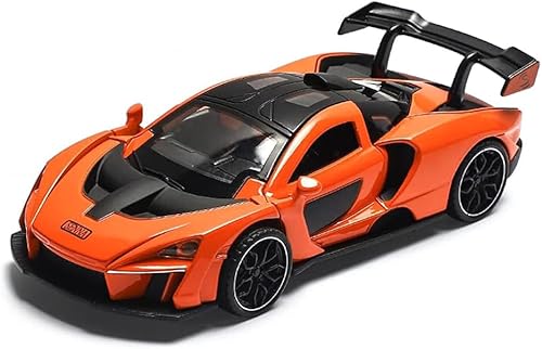 Coche de aleación modelo 132 McLaren coche de simulación de retorno de metal con luz de sonido, adecuado para niñas y niños como regalos para