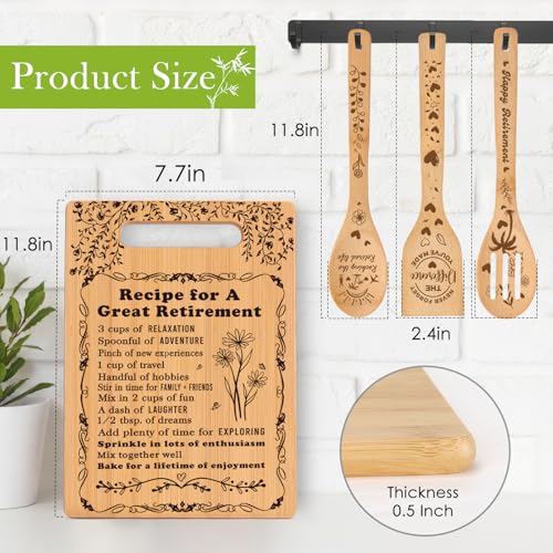 Tabla de cortar rectangular de bambú con asa miniatura 4