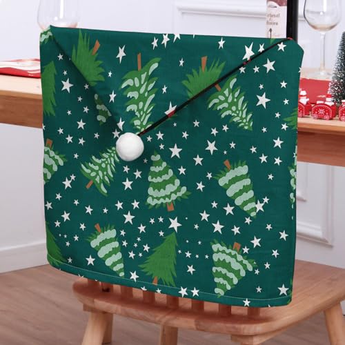 Morbuy Weihnachten Stuhlhussen 2-8er Set Nikolausmütze Esstisch...