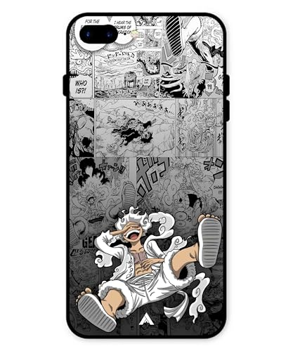 Image of Premium Anime 2 Case for iPhone 8 Plus (Glossy Finish) Soft-Touch Metal TPU Back Cover, Shockproof, Designer, Aesthetic Mobile Phone Case