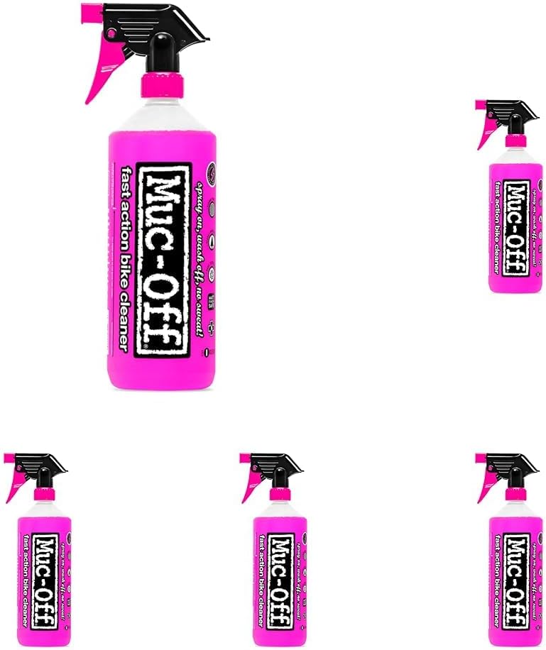 Muc-Off Nano-Tech Bike Cleaner, 1 Litre - Biodegradable Bike Cleaning and Bike Degreaser Spray - Fast-Action Bike Wash for MTB, Road, Gravel, eBikes (Pack of 5)