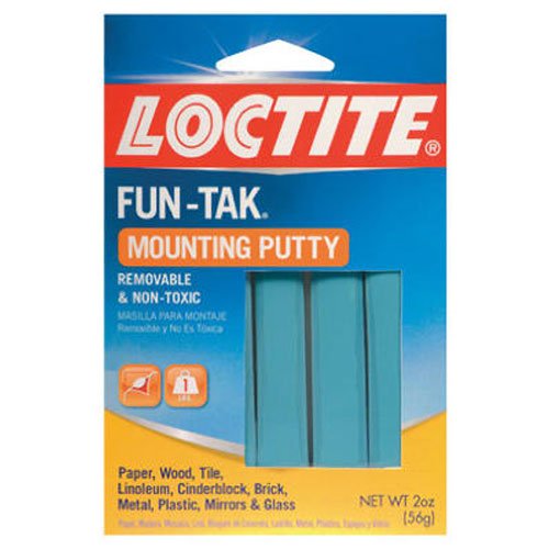 Loctite Fun-Tak Mounting Putty 2-Ounce (1087306), Single,Blue