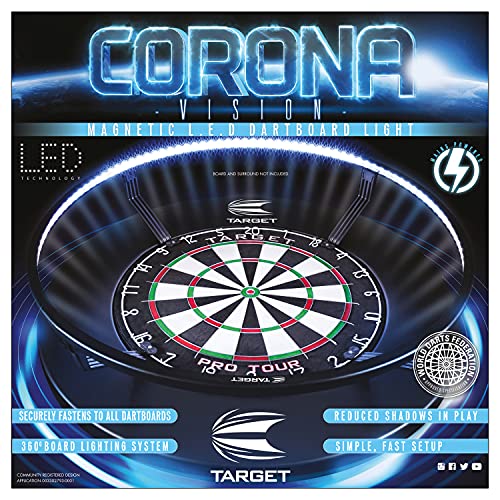 Target Corona Dartschijf-verlichtingssysteem – 360 graden led – geen schaduw – zwart - Image 3
