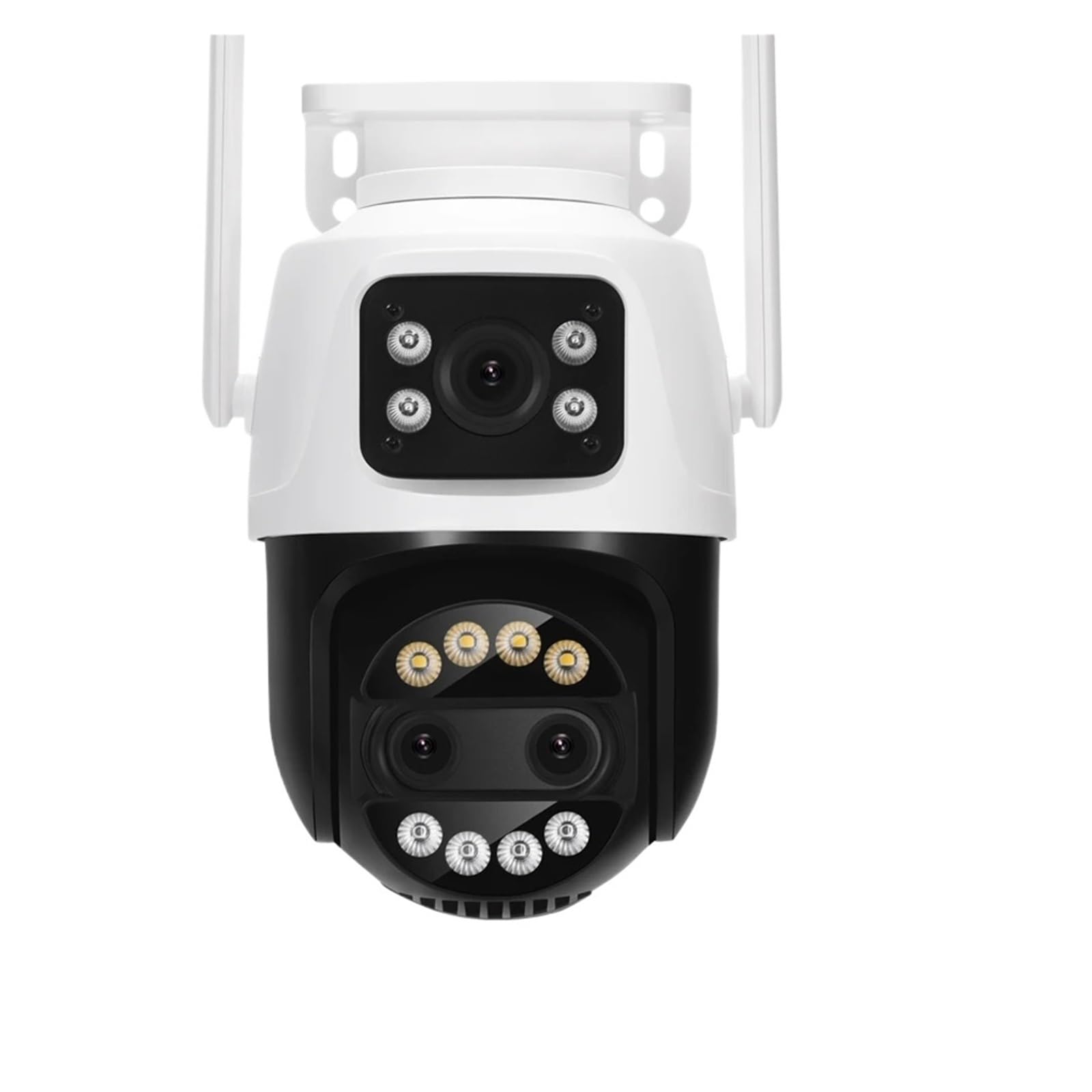 NCAEVGXRWJT 12MP 5K Outdoor WiFi PTZ Security Camera, Dual Screen 8X Zoom AI Human Detection Auto Tracking Surveillance Cam(12MP NO Card)