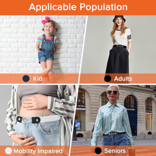 Image of No Buckle Belts for Women, Elastic Belts for Women, Comfortable Womens Belts for Jeans, Stretch Belts for Women