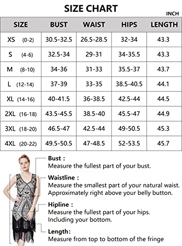 Metme Women's 1920S Vintage Flapper Fringe Beaded Great Gatsby Party Dress, Champagne, X-Small #TOP4