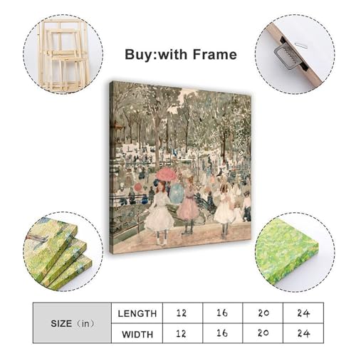 Toile de qualité supérieure Maurice Prendergast avec cadre robuste 61 cm - 5