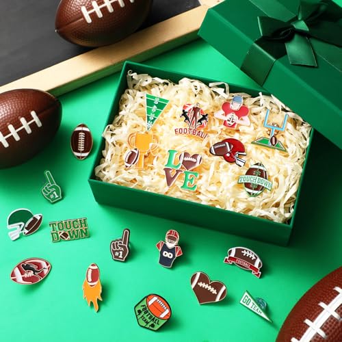 40 Pcs Football Enamel Pins Bulk for Backpacks Football Lapel Pins Brooches for Clothes Bags Accessories Gift Sport Party Supplies2