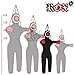 Grappling Dummy, MMA Jiu Jitsu Judo Sacco da Boxe, Manichino alla Prese Nero Rosso (6 Pieds (72") - 180 cm - Non Riempito)