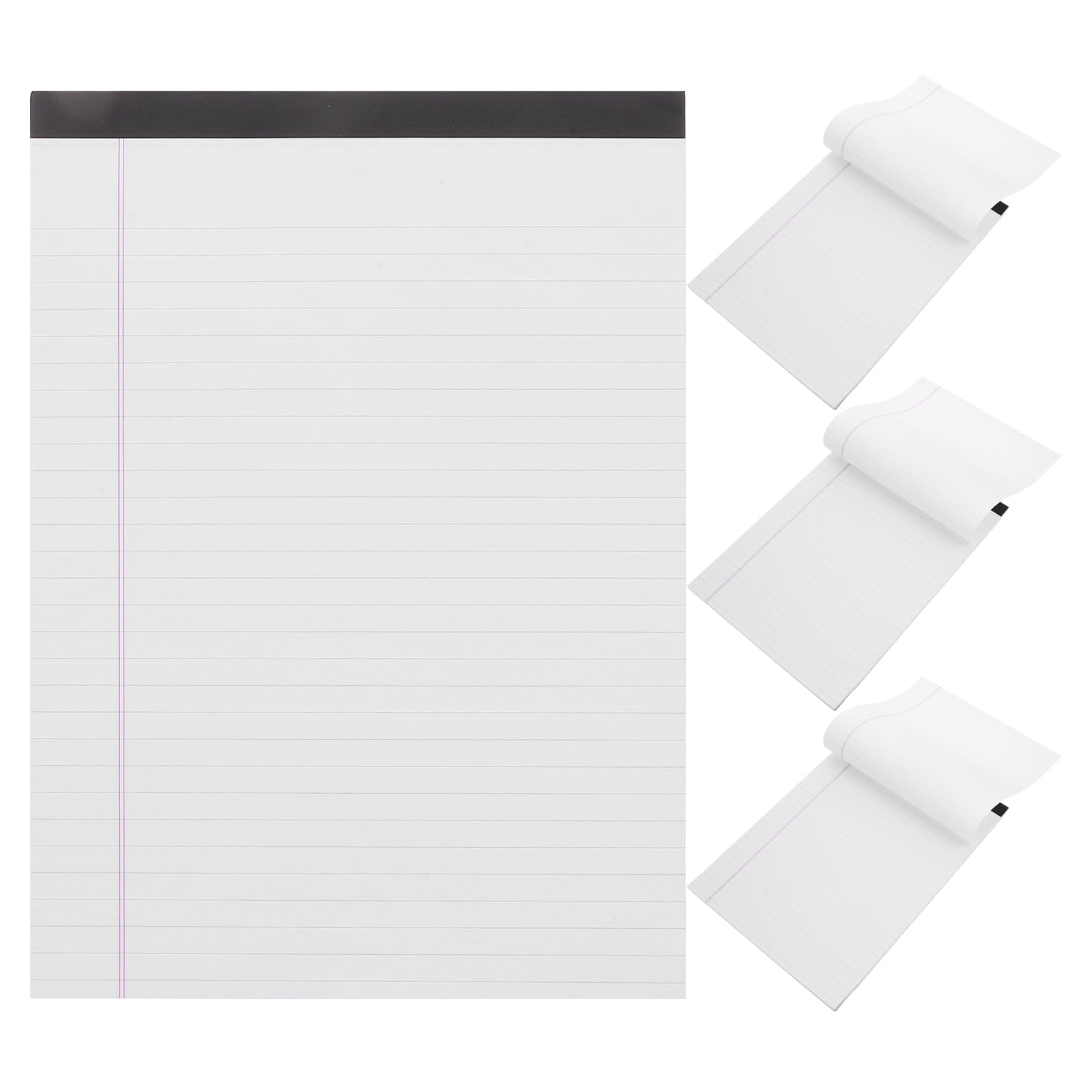 HEMOTON Set 4 Pezzi Blocchi Note Legali Formato A4 Righe Larghe Carta Singola Facile da Staccare per Scuola e Ufficio