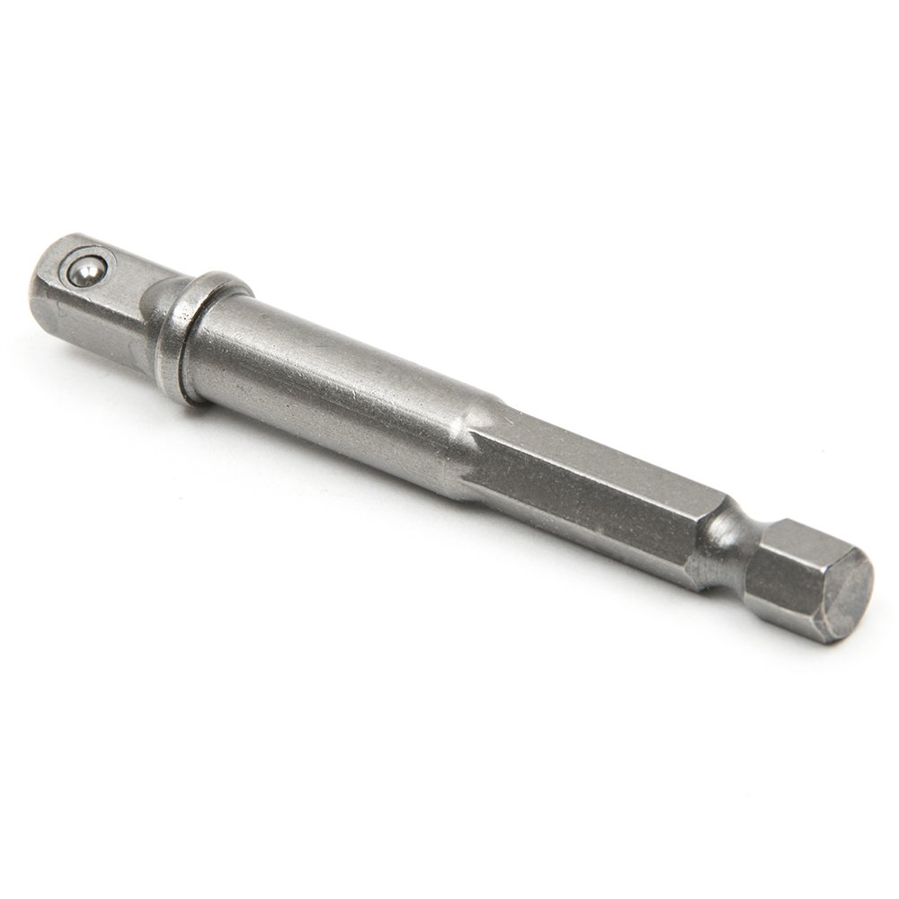 Adattatore per chiavi a bussola set 3 pezzi - gambo esagonale per einnesto su mandrini, adatto per bussole 1/4, 3/8, 1/2 pollice, Grigio - Adattatore esagonale per 1/4", 1/2", 3/8" quadrati