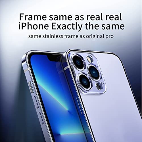 Coque de téléphone en métal anti-rayure avec dos transparent pour protéger l'objectif iPhone 13 Pro - 5