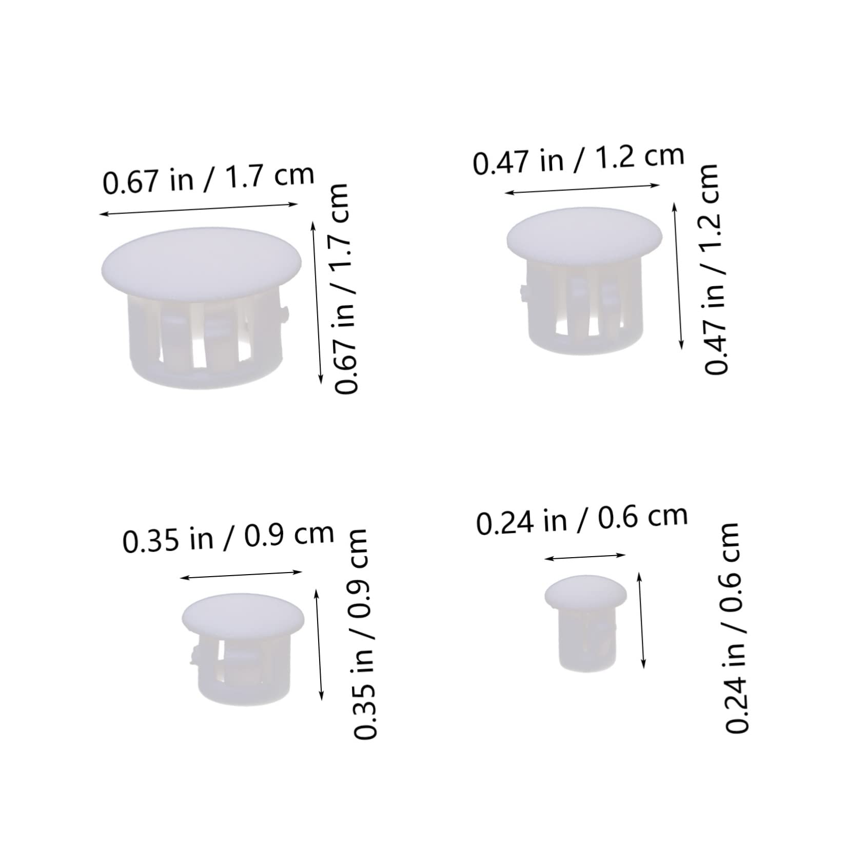 Alipis 200pcs Furniture Hole Plugs Plastic Screw Hole Caps for Cabinets Tables Chairs Installation