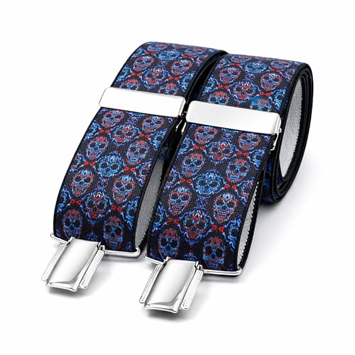 Tirantes para pantalones hombre ajustables con 3 pinzas extrafuertes metálicas