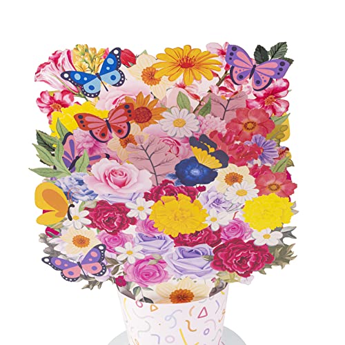 Truance Pop Up Card Greeting Card Potted Flowers, Birthday Card, Thinking Of You, 3D Card For Mom, Dad, Flower Card, Thank You Card, Anniversary Card, All Occasions (Style 3) #TOP3