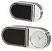 Natico Folding Alarm Clock with Leather Trim (10-3964L)