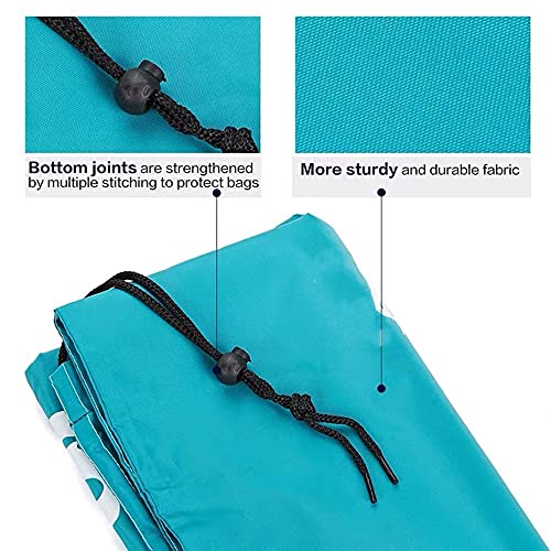 Bbzeal 2 Pack Xl Travel Laundry Bags, Machine Washable Dirty Clothes Organizer,With Drawstring Closure,Light Blue And Grey #TOP5