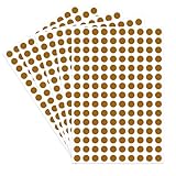Starboling Dot Stickers - 3/8 Inch Brown Circle Labels, 3000pcs Writable Color Coding, Round Office Classroom Garage Sale Stickers