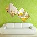 6pcs Pegatinas de Pared Arte Calcomanía Estilo Espejo Patrón de Ondas Decoración...
