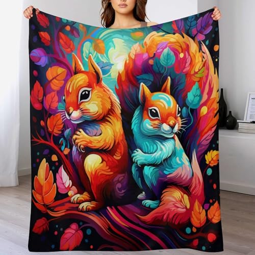 Couverture jeté flannel écureuil de qualité supérieure et durable