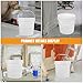Alipis White 6l Abs Paint Bucket with Lid Leak-Proof Plastic Paint Container for Tools Home Improvement Portable Empty Pail Suitable and Chemical Storage
