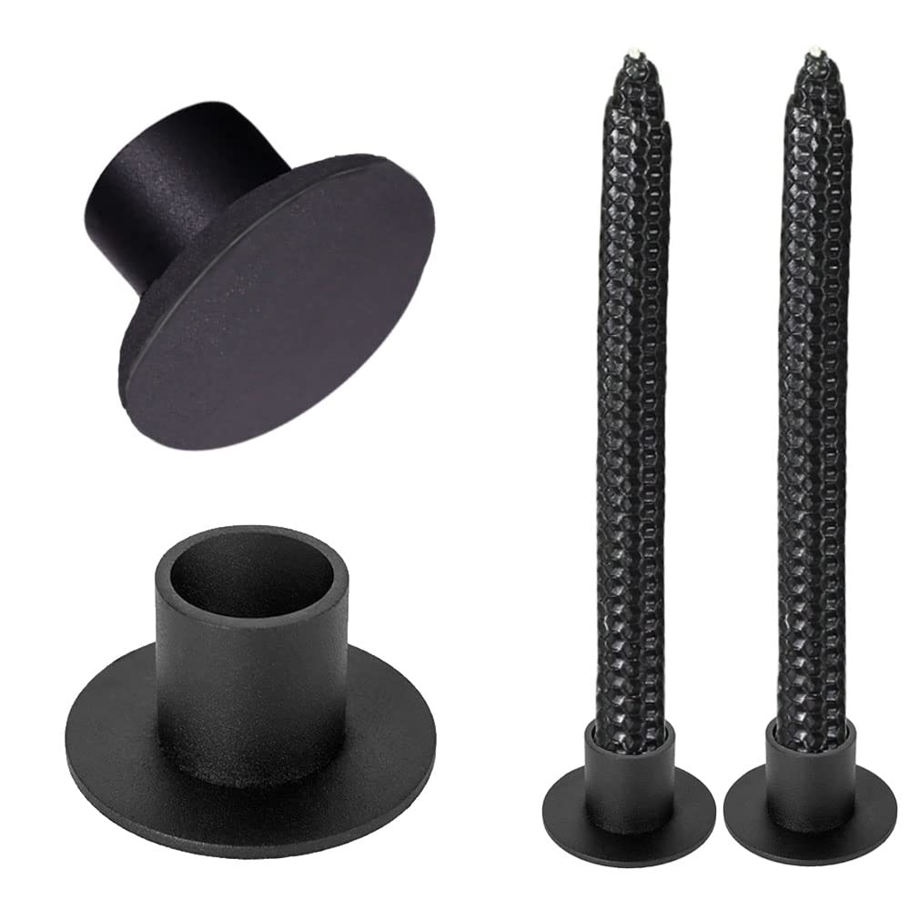 Zasiene Nero Retrò Portacandele Candelieri 4 Pezzi Portacandele In Ferro Battuto Candelabri Candelabro Nero Candeliere Porta Candele Natalizio Per Matrimoni Cene Decorazioni Per Feste