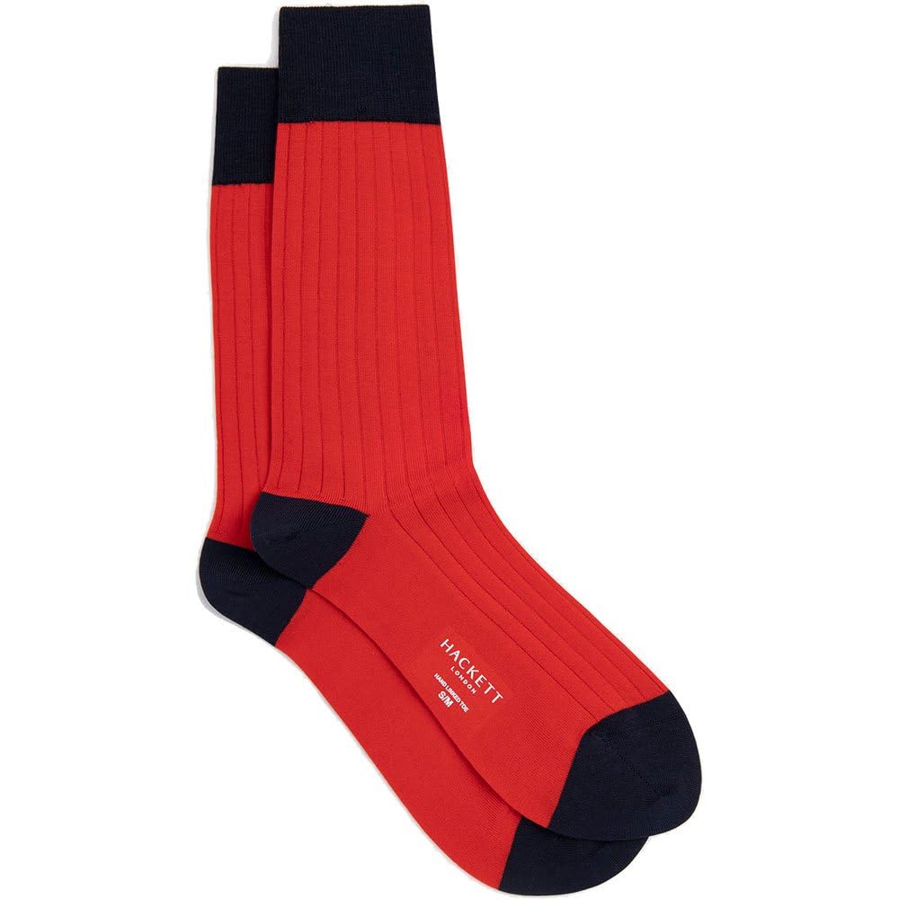 Hackett London Men's Red (Red) Merino Socks, L