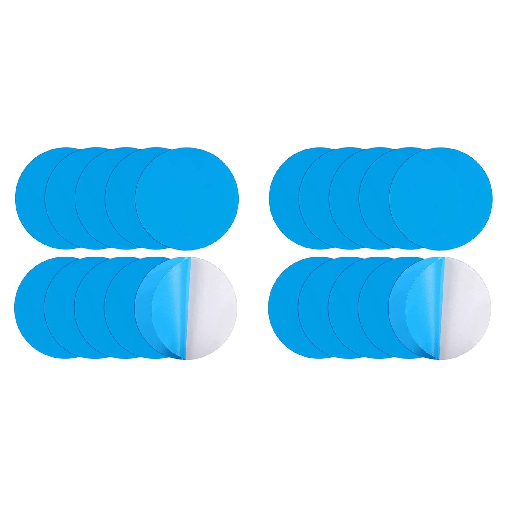 Hndhbfgrt Self-Adhesive Repair Patches for Swimming Pools, Pack of 20 PVC Pool Repair Kit, Self-Adhesive Underwater Repair Pool