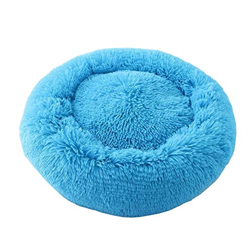 Panier lit pour chien sac de couchage doux bleu XS
