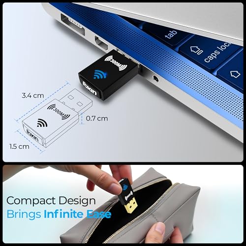 Image of Foxin Nano 300 mbps Wireless USB Wi-Fi Adapter for PC, Desktop, Laptop | Mini WiFi Dongle Compatible with Windows, Mac Os & Linux Kernel | Advanced Security WPA /WPA2 encryption Standards | 300 mbps