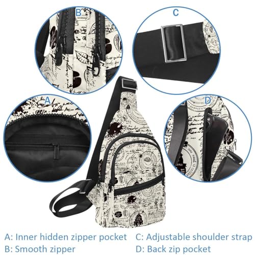 Mochila bandolera de pecho impermeable de 30x18cm con estampado Multicolor 4 4