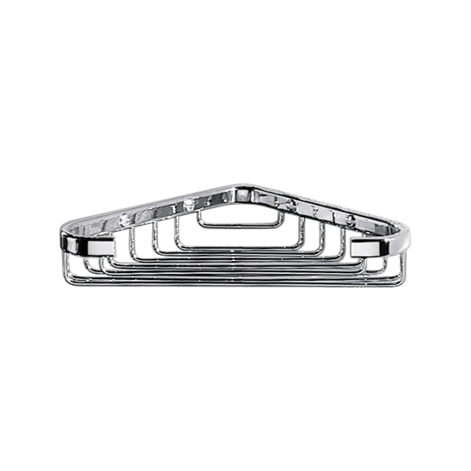 INDA - Cesta portaobjetos ducha L.16 H.4 cm angular de latón cromado