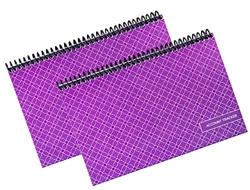 Superior Registercheck And Debit Card Register, Simple Account Tracker & Financial Ledger - Wide Edition (2 Pack – Purple) #TOP19