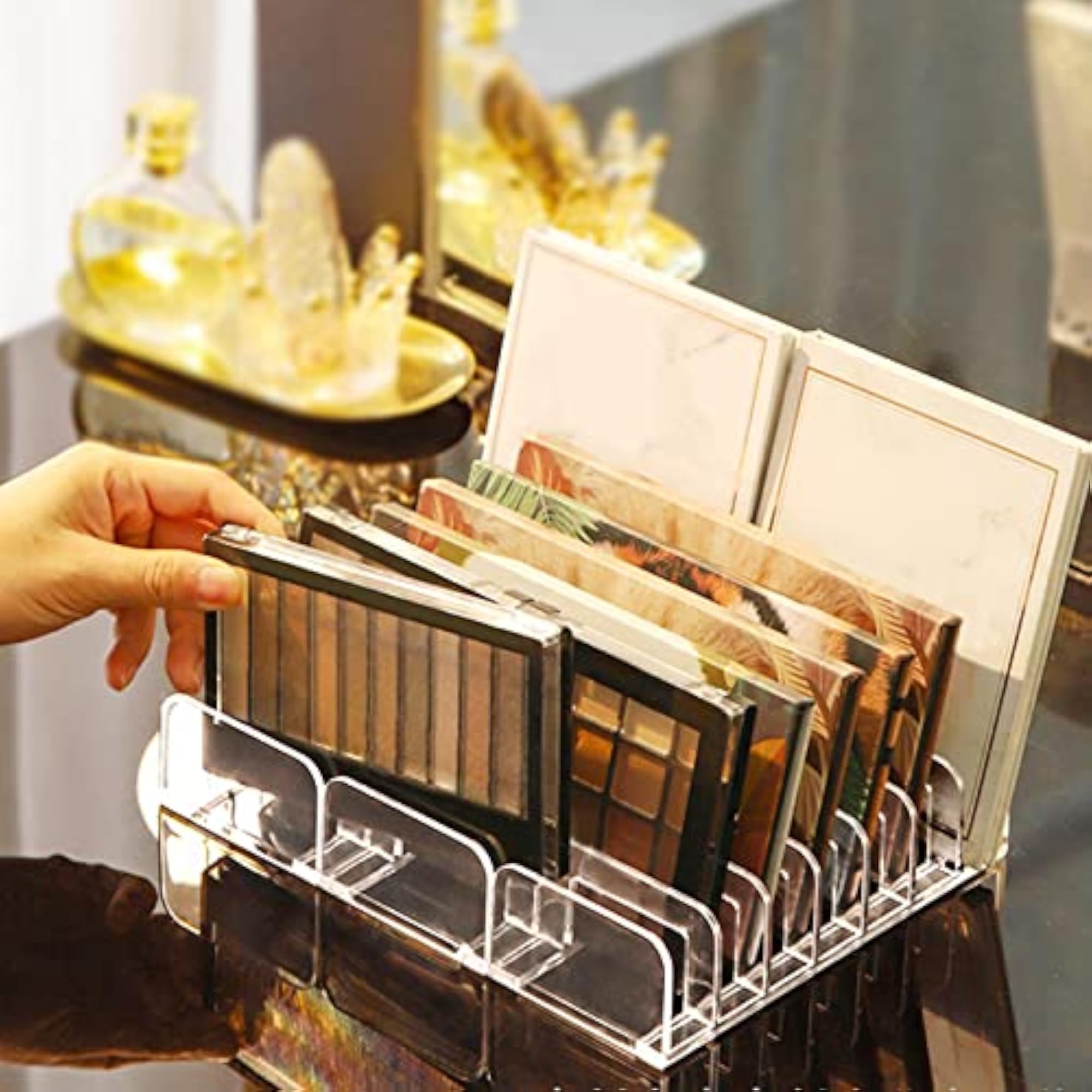 Makeup Organizer for Eyeshadow Palettes, Acrylic Holder