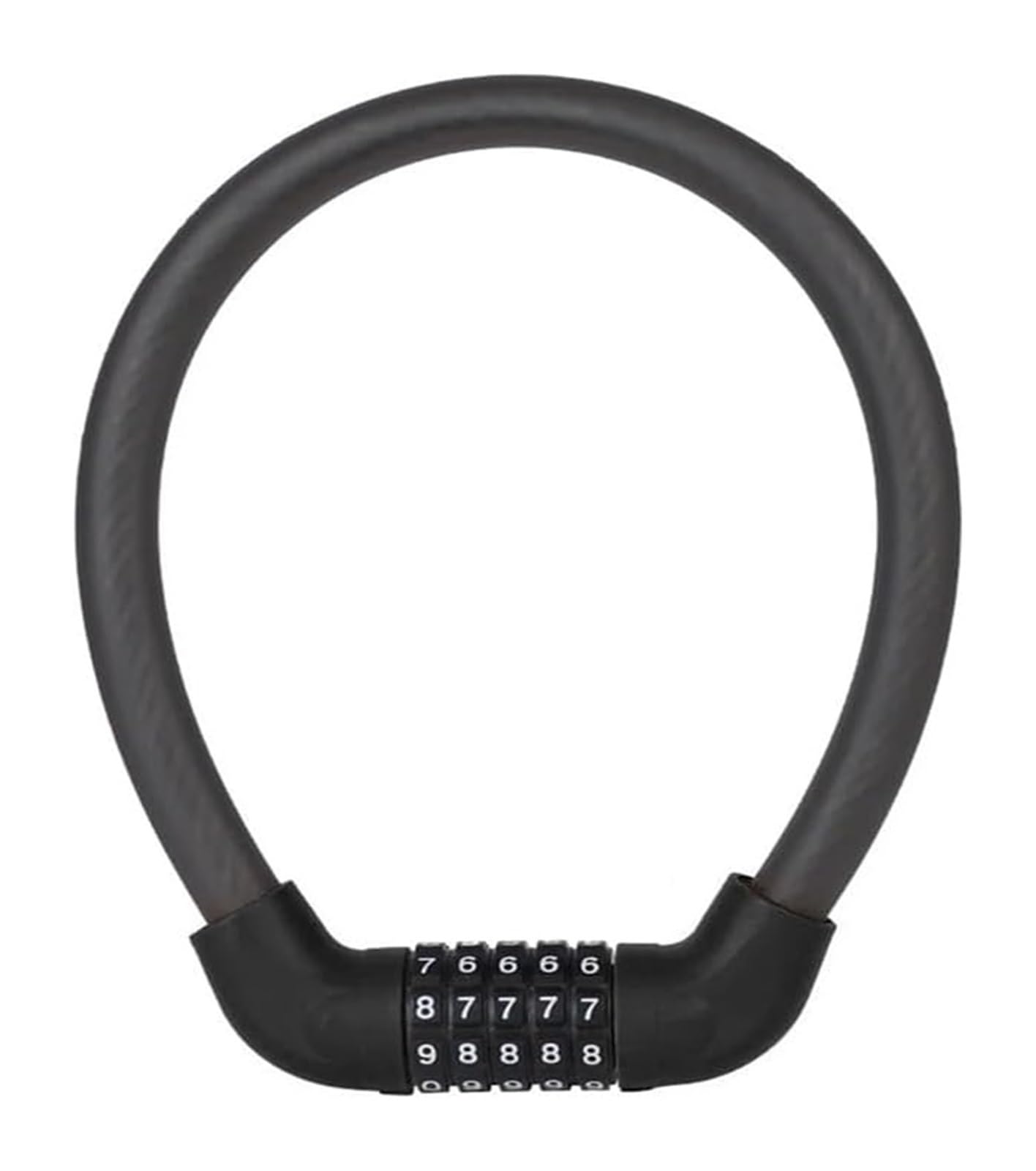 Giveduno Black 17.2X570mm Bicycle Lock, Zinc Alloy 5 Digit Combination Bicycle Lock Multicolor