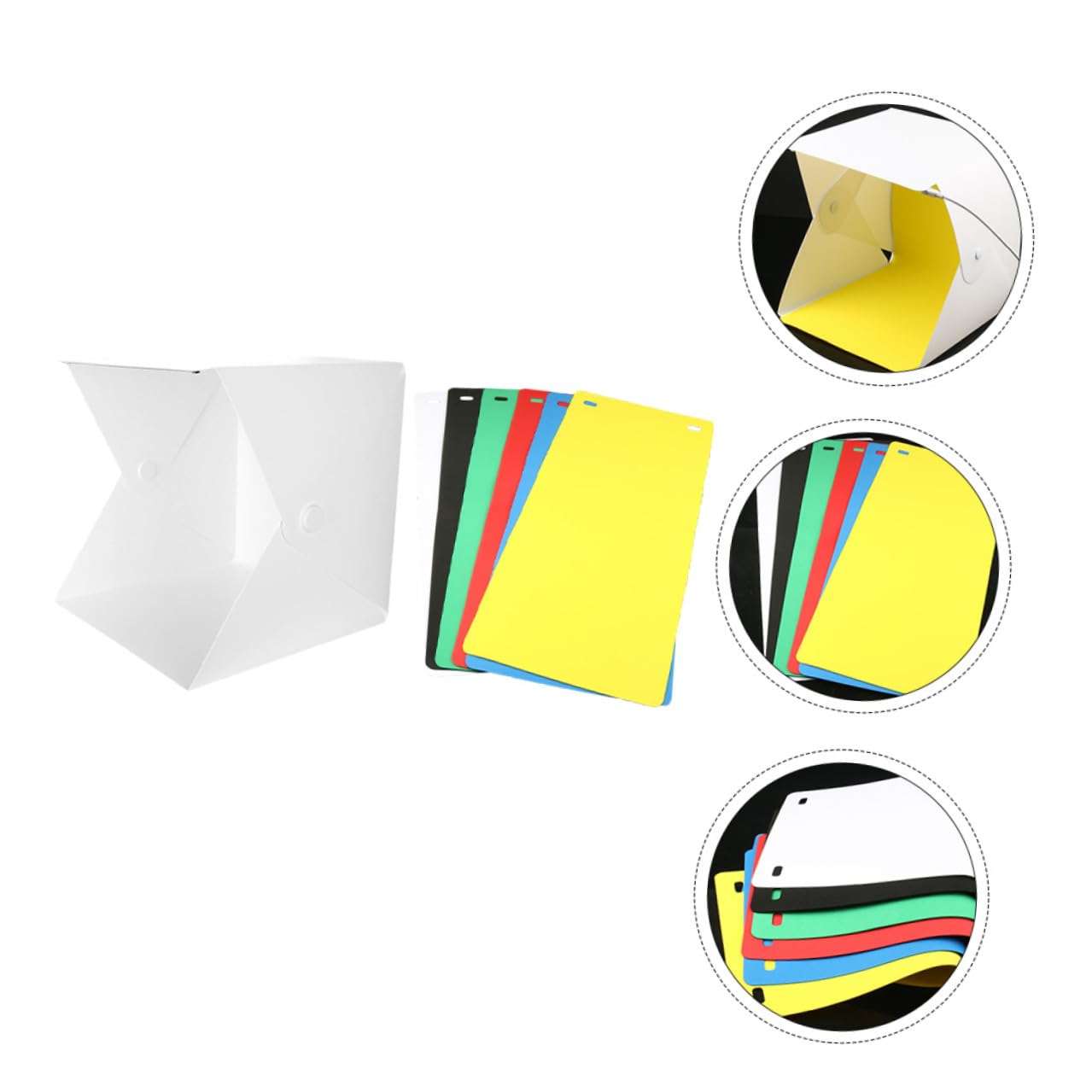 Mini Scatola Fotografica Pieghevole 30 Cm 6 Sfondi Colorati e Luce LED USB per Fotografia e Video di Prodotti, Studio Portatile Compatto per Cataloghi e Vendite Online